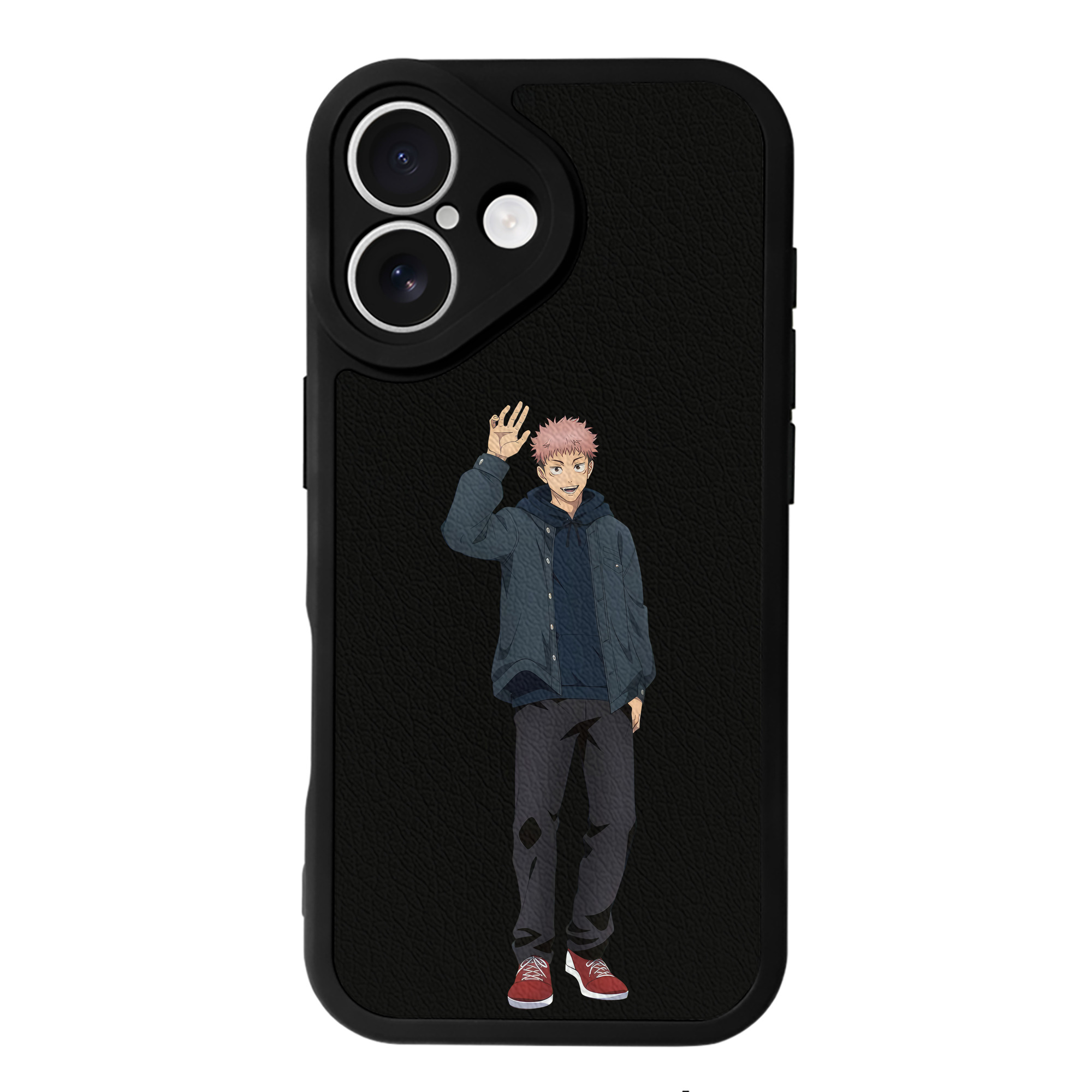 （画像用） 呪術廻戦 Jujutsu Kaisen 【iPhone 16シリーズ対応】シリコンスマホケース（レザー調） 材質：シリコン